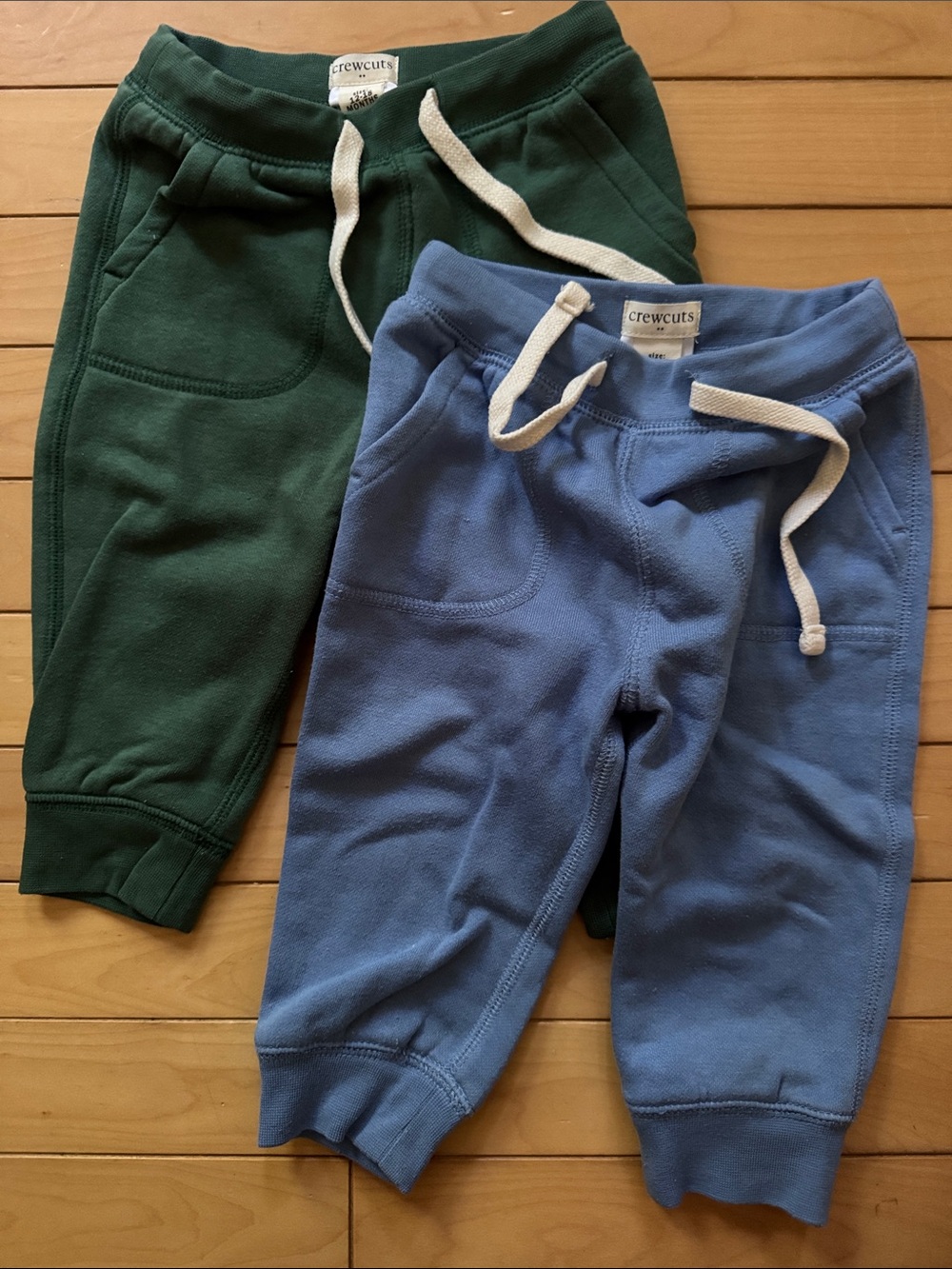 Crewcuts Toddler Drawstring Jogger Bottoms - Blue and Green